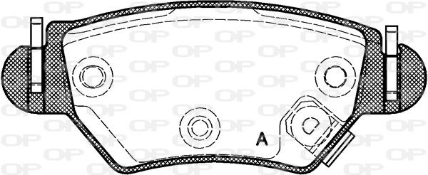 OPEN PARTS stabdžių trinkelių rinkinys, diskinis stabdys BPA0685.22